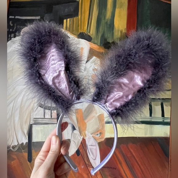 Bunny Women Faux Rabbit Ears Hair Hoop Headband Cosplay Costume gray Alice - Picture 1 of 10